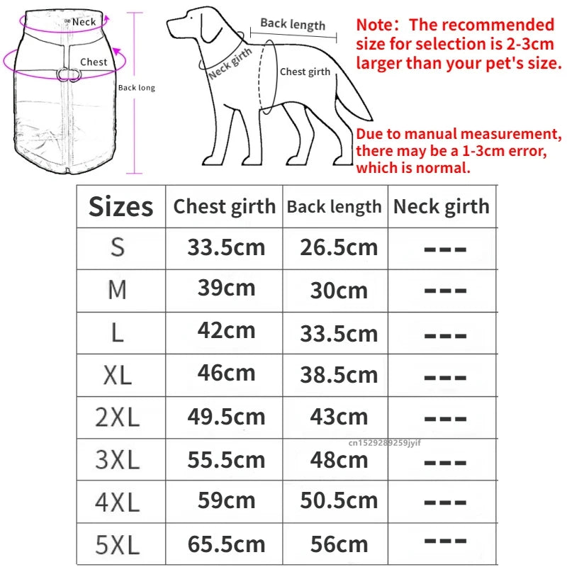Waterproof Winter Dog Vest Jacket