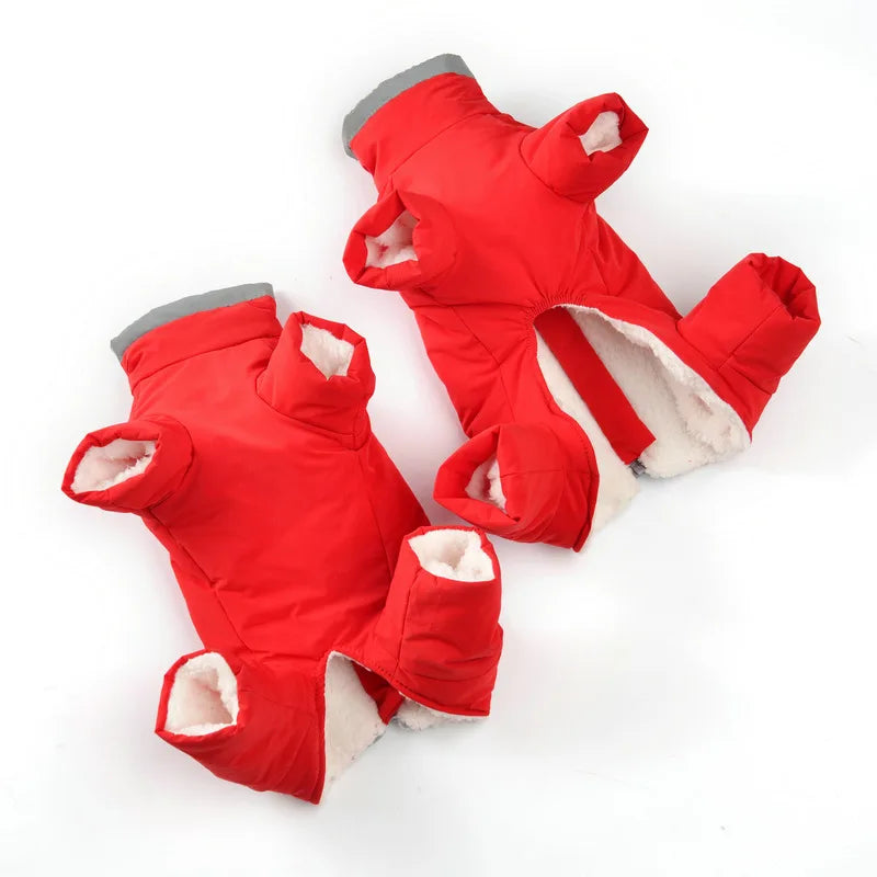 Winter Clothes For Small Dogs Warm Fleece Puppy Pet Coat Jacket Waterproof Reflective Dog Jumpsuits Chihuahua Clothing Overalls