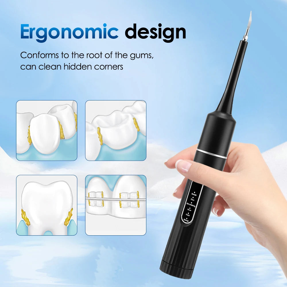 2 and 1 Electric Teeth Ultrasonic Electric Toothbrush Cleaner Dental Scaler Teeth Whitening Tartar Removal Sonic Tooth Brush