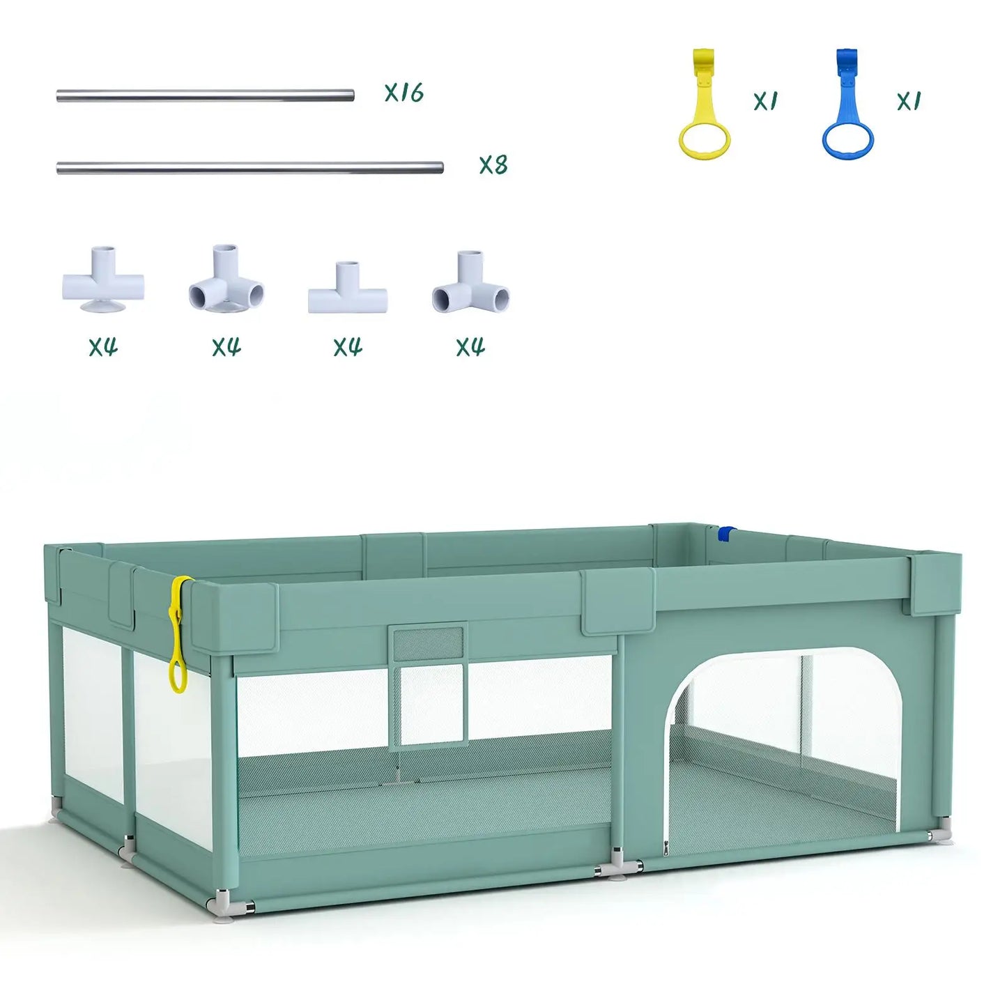 Baby Playpen For Kids Breathable Mesh Indoor Outdoor 70x47