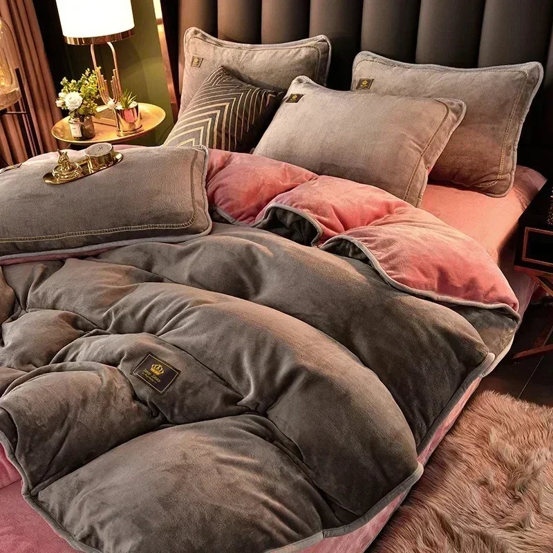 Luxury Milk Velvet Warm Duvet Cover Set