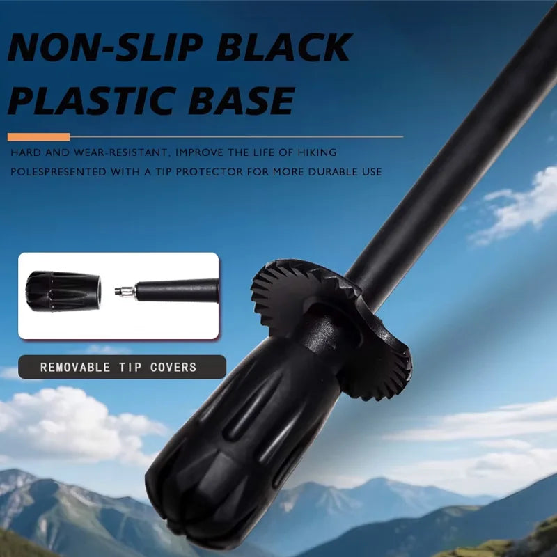 Adjustable Carbon Fiber Trekking Poles – Lightweight Foldable Hiking & Walking Sticks with Quick Lock for Camping, Backpacking & Outdoor Adventures