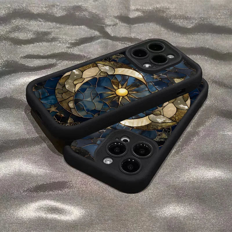 Aesthetic Sun & Moon Glass Phone Case