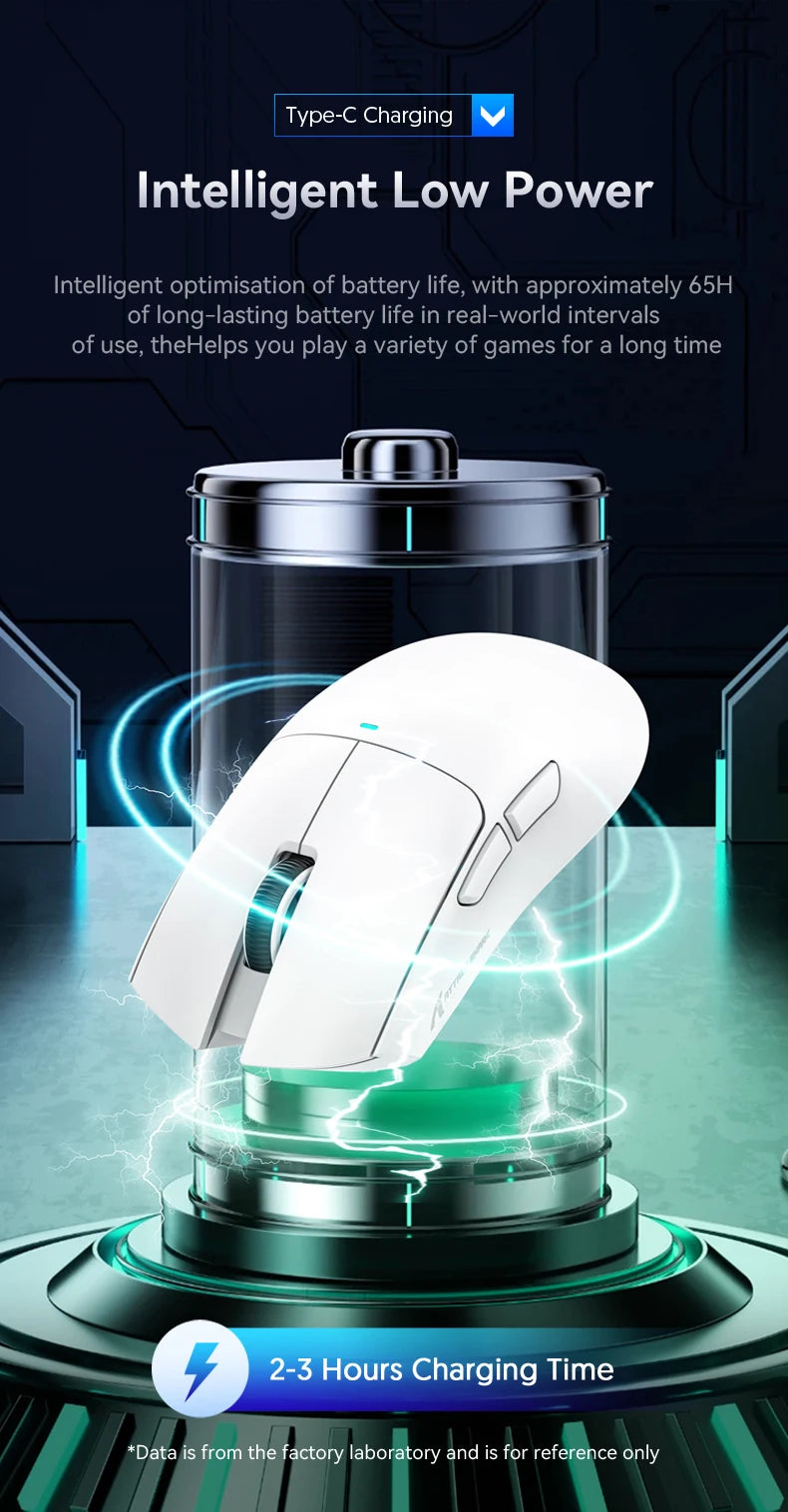 ATTACK SHARK X11 Lightweight Wireless Gaming Mouse with RGB Backlight, Rechargeable Bluetooth & 2.4GHz Mouse for PC, Mac & Laptop