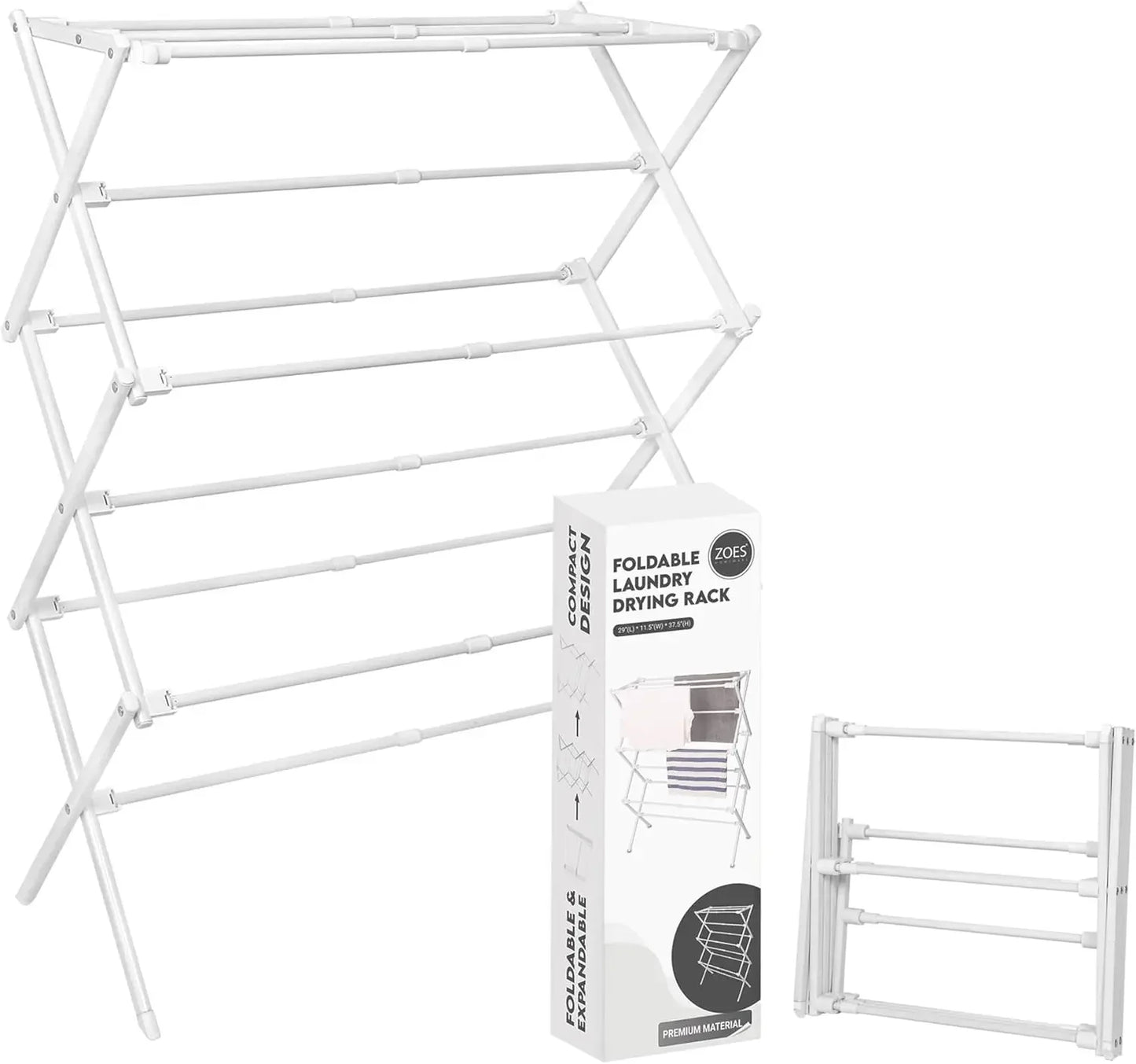 Foldable Clothes Drying Rack for Indoor & Outdoor Laundry, Space-Saving Air Drying Stand