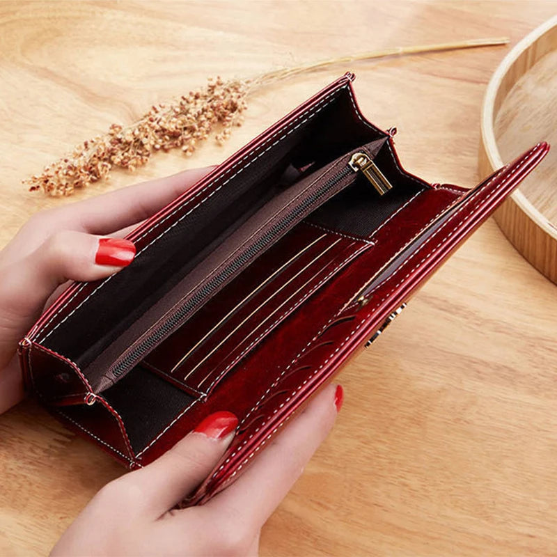 Elegant Women’s Leather Wallet and Card Holder