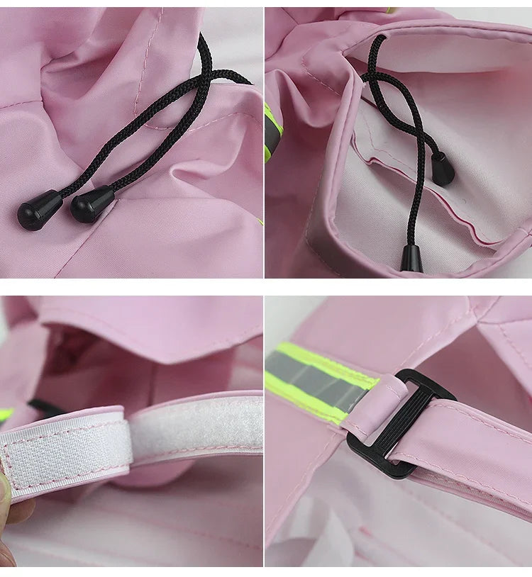 Reflective Waterproof Dog Raincoat Cloak