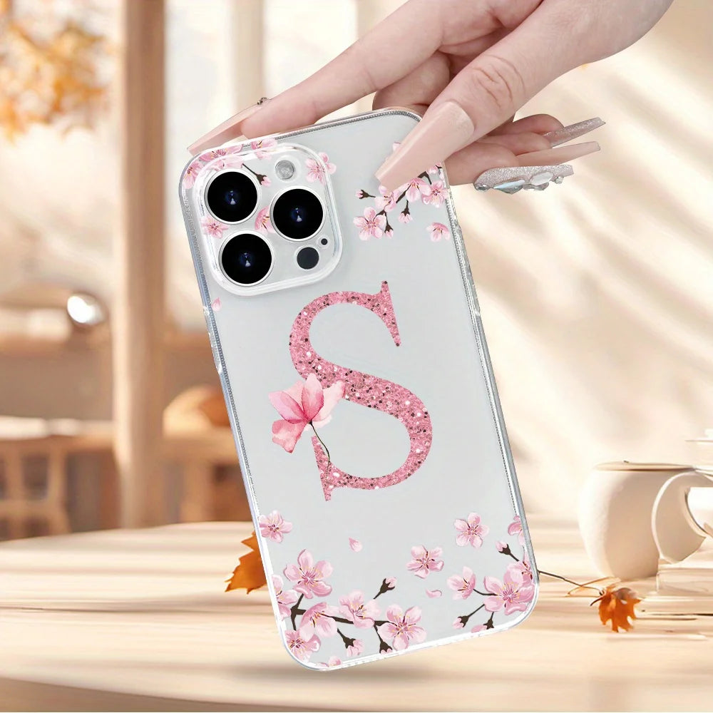 Bright Letter S Transparent Fashion Phone Case For iPhone Samsung