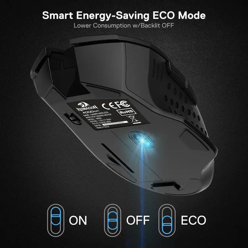 Redragon M656 Gainer Wireless Gaming Mouse, 4000 DPI 2.4GHz Ergonomic Optical Mouse with Programmable Buttons for PC, Laptop & Mac