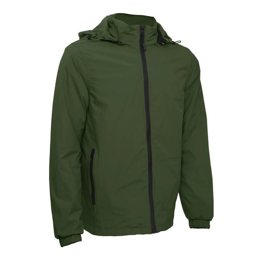 Men’s Casual Hooded Windbreaker Jacket with Zipper Pockets