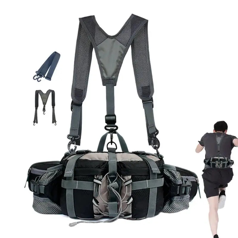 Hiking Hydration Waist Pack with Dual Water Bottle Holders