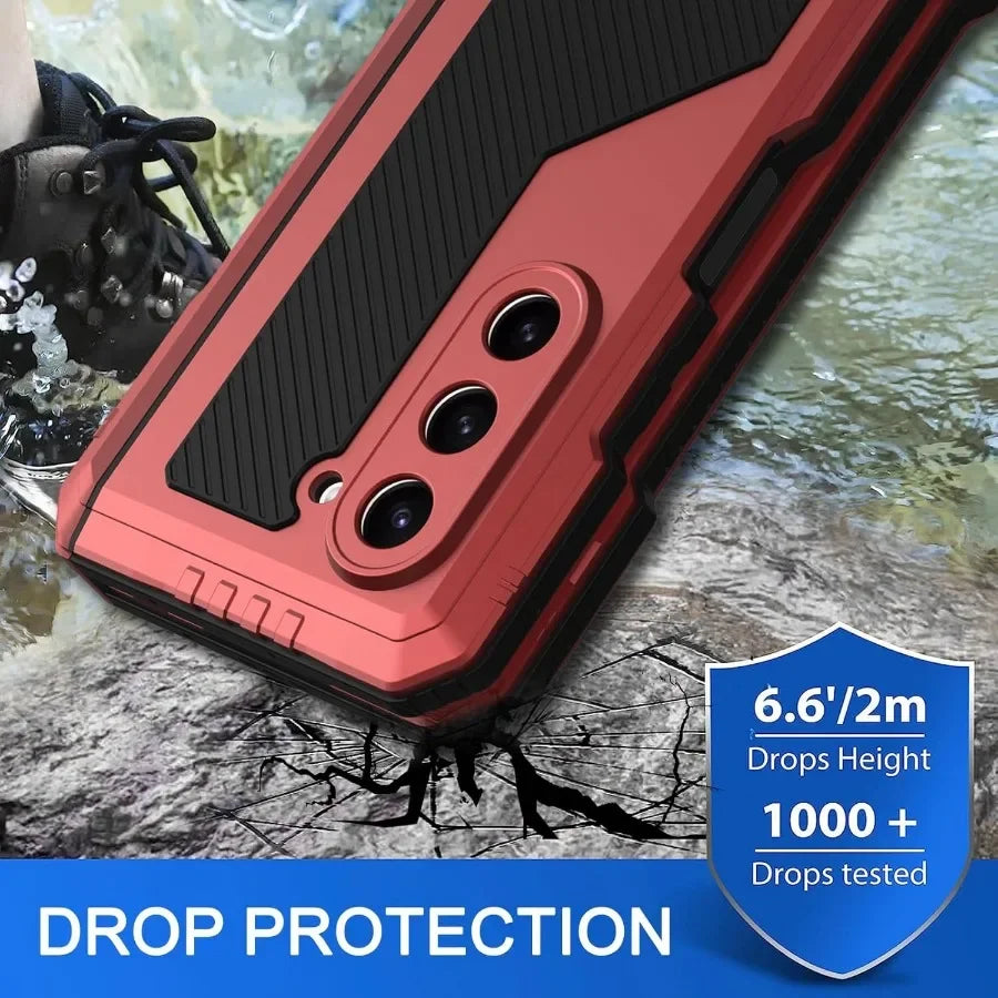 3 Layer Heavy Duty Shockproof Fold Phone Case