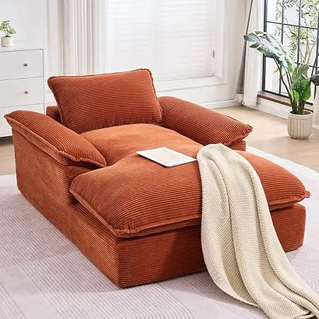 Oversized Chair With Ottoman Indoor Lounge Chair Deep Seat