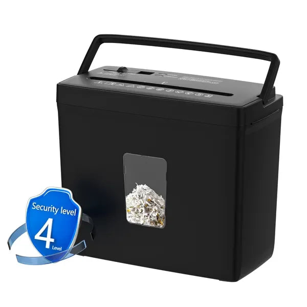Compact P-4 Cross-Cut Paper Shredder . Small Home Office Security Shredder