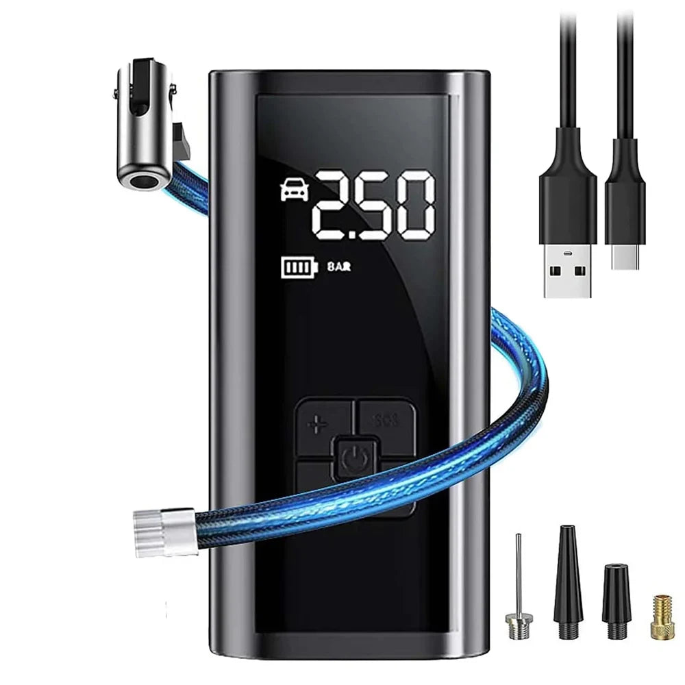 Rechargeable Portable Tire Inflator | Digital Cordless Air Pump