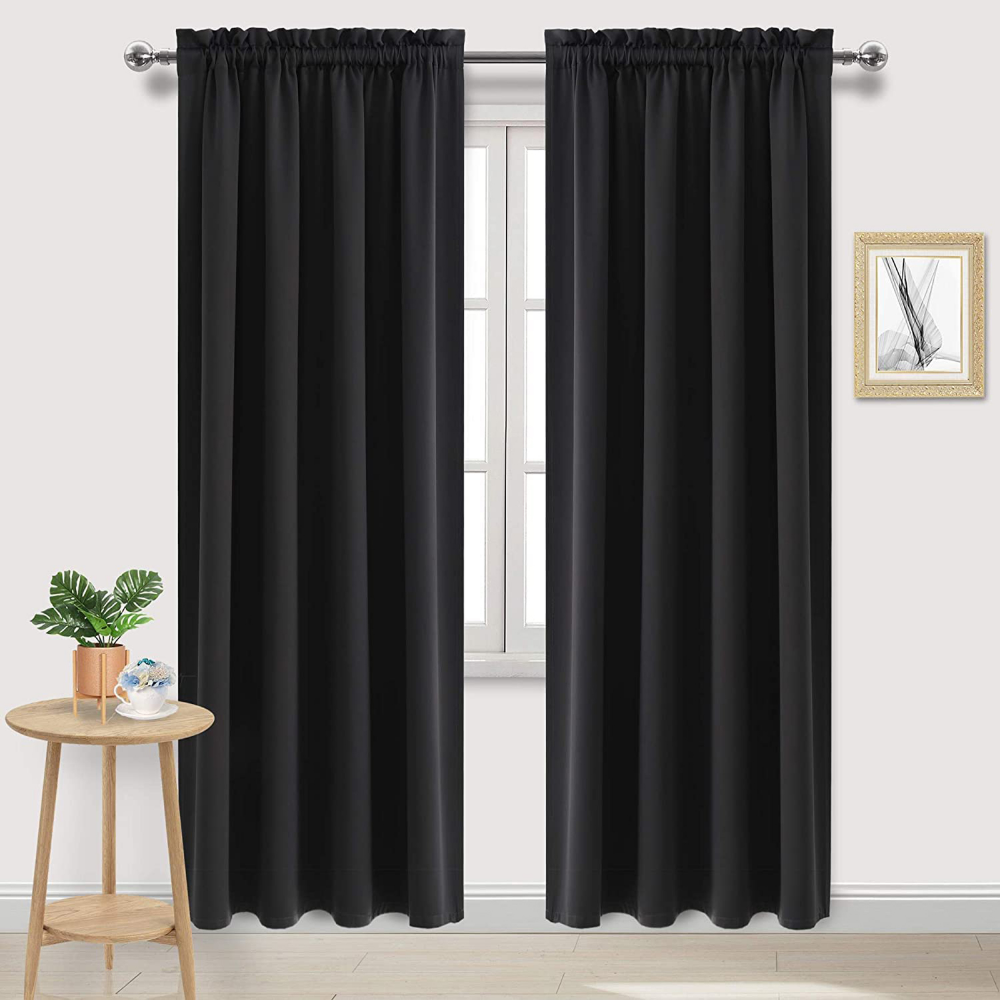 Modern Thermal Blackout Curtains .Elegant Room Darkening Window Panels