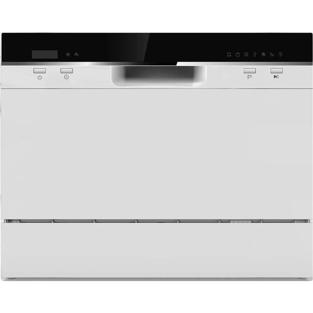 Compact Countertop Dishwasher with Electronic Controls 2 Programs Heavy Normal Small Kitchens Apartments RV Efficient Water
