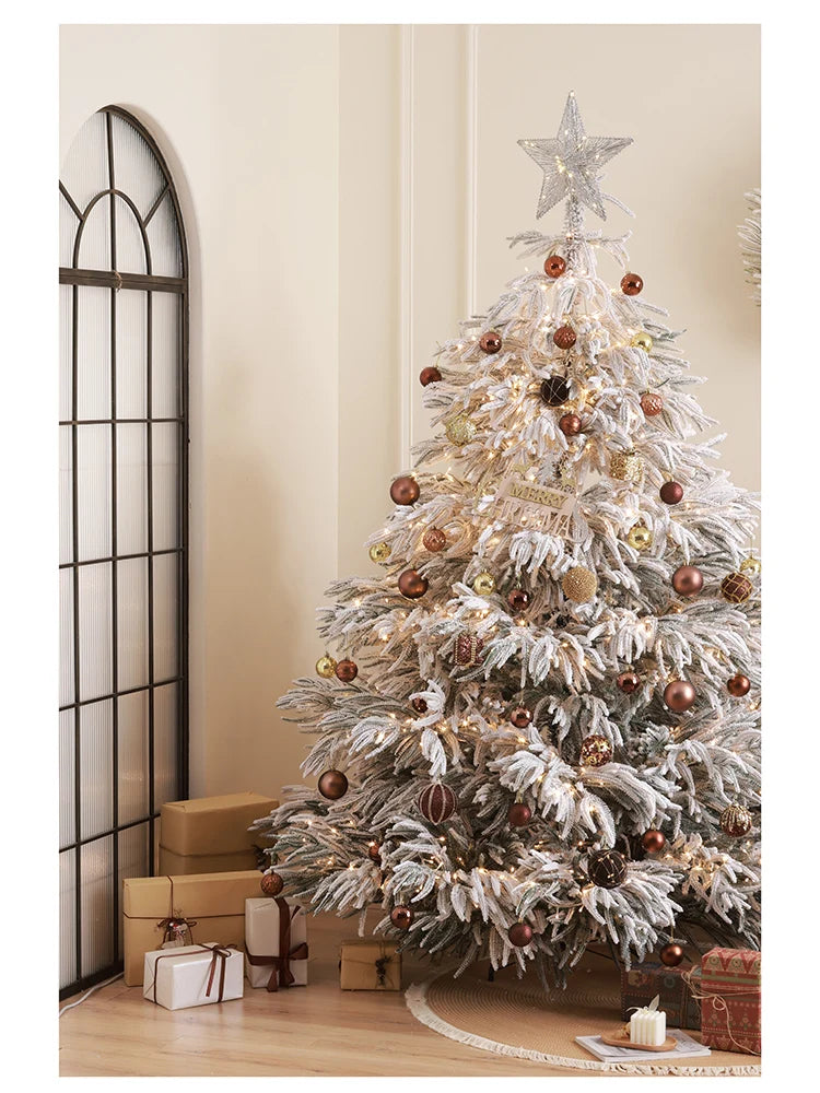 Large 2.1m Snow Flocked PE Christmas Tree Set Xmas Home Decor arbol magico de navidad arbol magico de navidad xmas tree