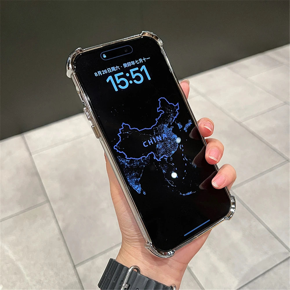 Magnetic Ring Holder Phone Case.  Shockproof Clear Cover with MagSafe Stand Grip
