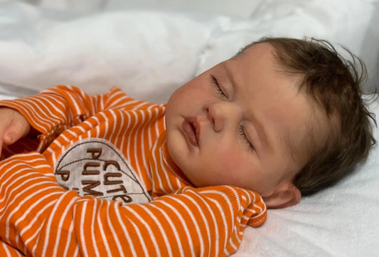 1PC 50cm/ 20-inch soft silicone sleeping reborn baby art baby doll toy girl lifelike 3D skin, holiday gift