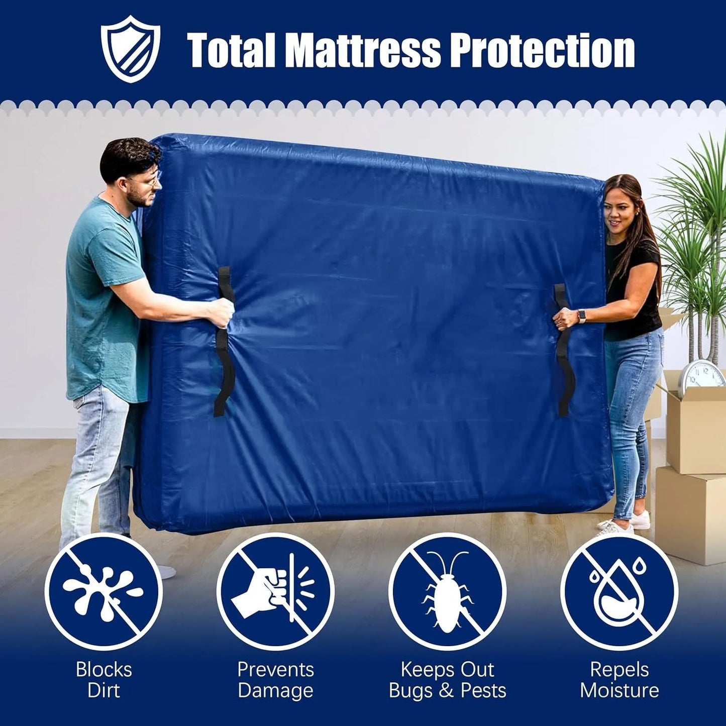Mattress Bags For Moving With 8 Handles 170GSM Extra Thick
