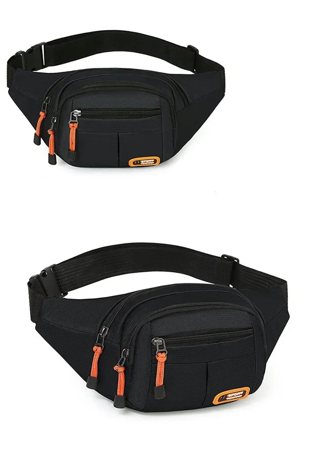 Oxford Waterproof Waist Bag. Unisex Crossbody Belt Bag for Travel, Hiking & Everyday Carry