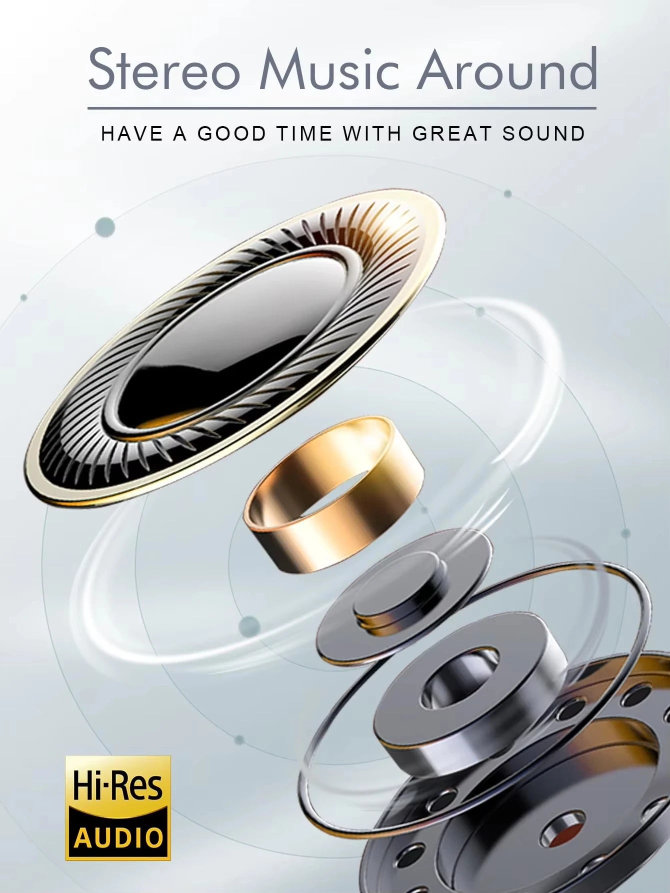 B36 Wireless Bluetooth 5.3 Noise Cancelling Over-Ear Headphones with ANC & Long Battery Life