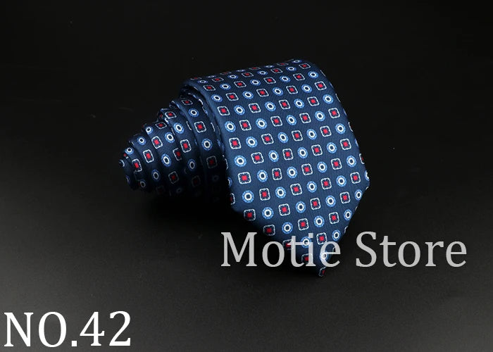 51 Styles Men's Silk Ties Jacquard Striped Plaid Floral Necktie Accessories Daily Wear Shirt Suit Cravat Wedding Party Gift