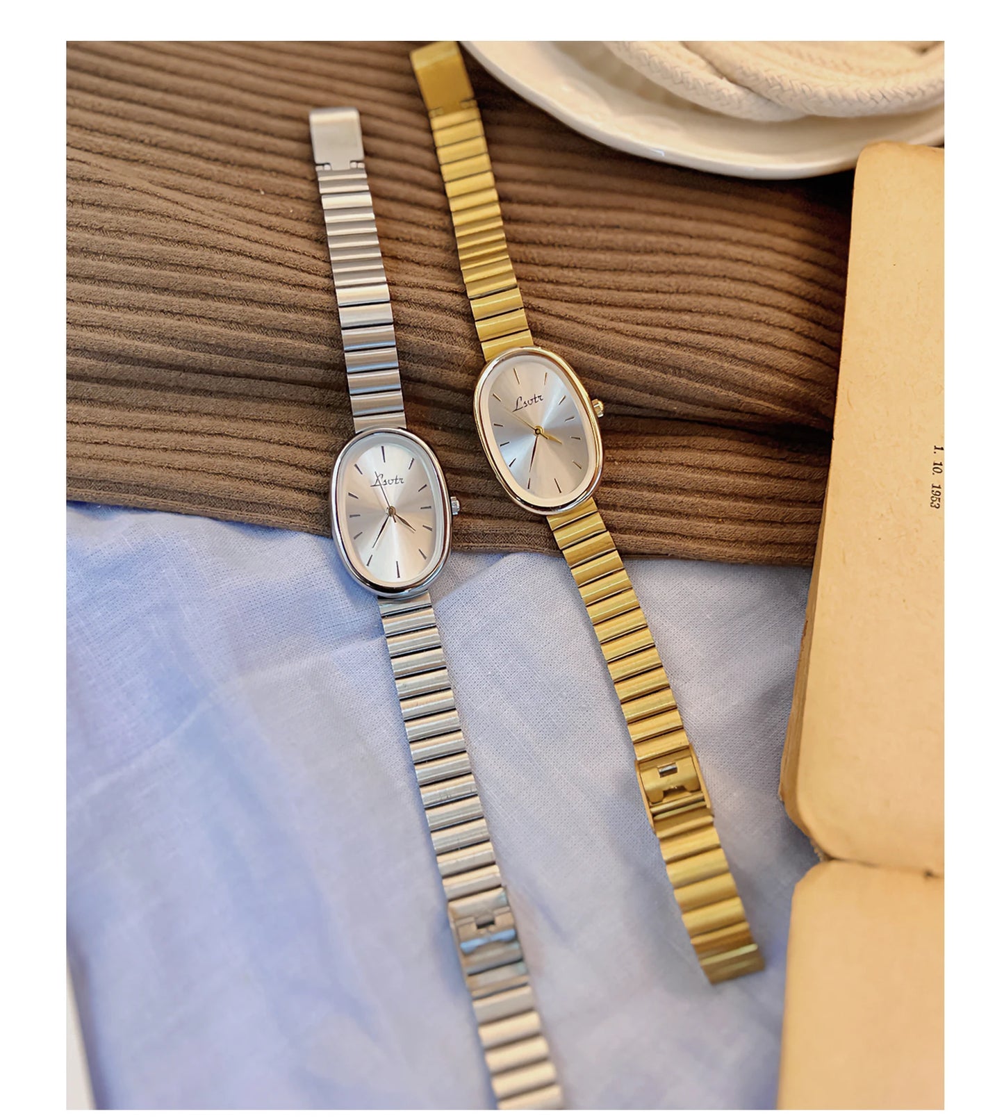 Elegant Gold Tone Women’s Bracelet Watch Minimalist Fashion Timepiece