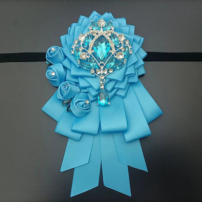 Luxury Handmade Jeweled Men’s Bow Tie | Premium Crystal Brooch Formal Wedding & Business Bow Tie