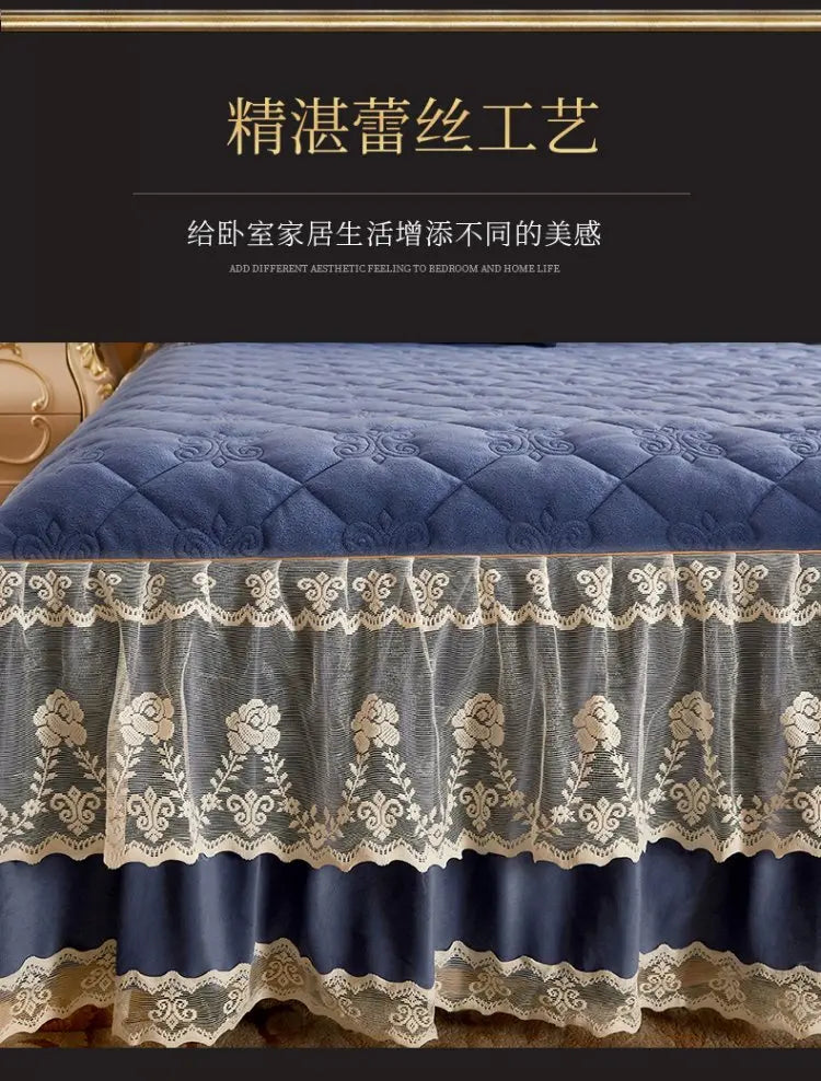 Elegant 3-Piece Lace Fitted Bedspread Set