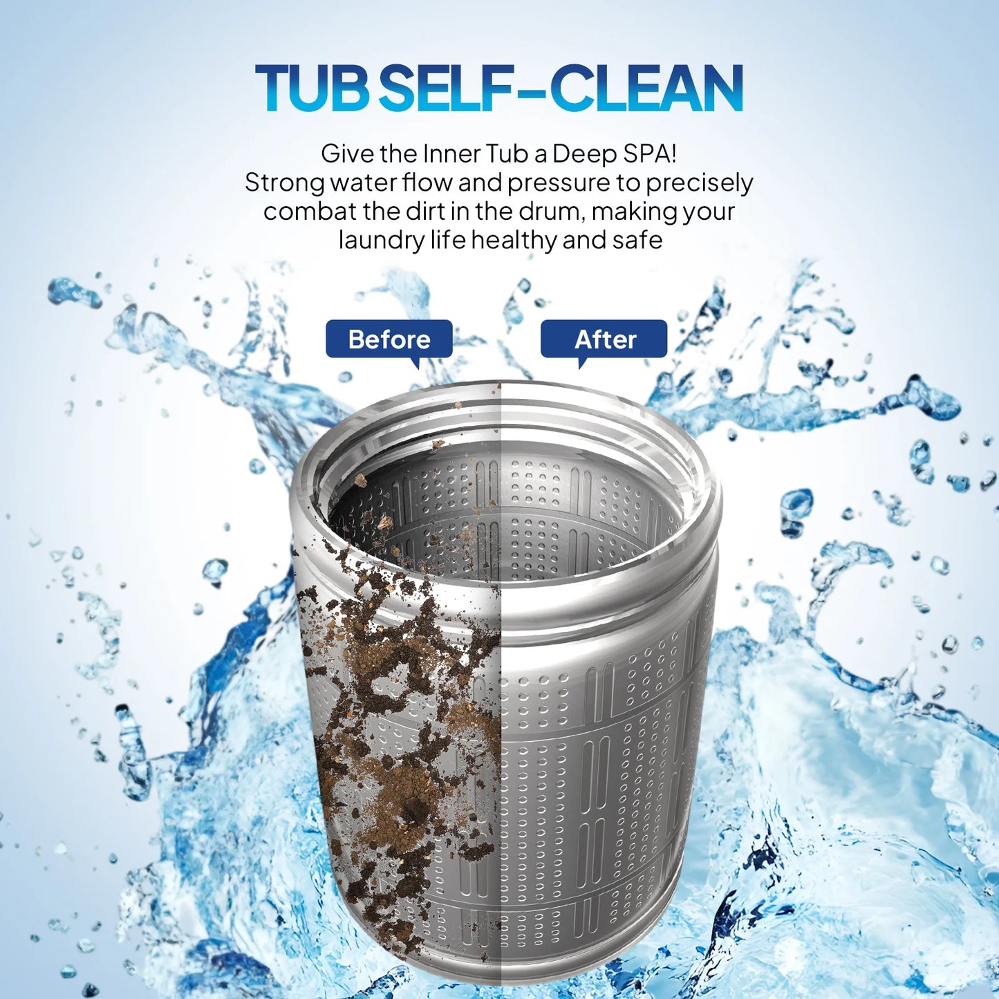 Compact Twin Tub Portable Washing Machine with Spin Dryer for Apartments, Dorms, RVs & Small Spaces