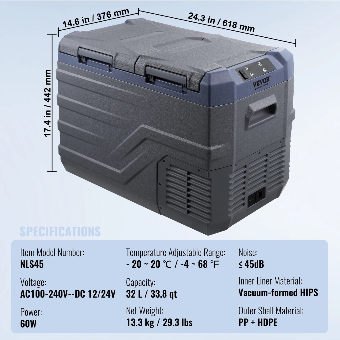 SucceBuy 8L 75L Portable Car Refrigerator –Electric Compressor Cooler Freezer with App Control for Camping, RV, Truck, Travel & Outdoor Adventures