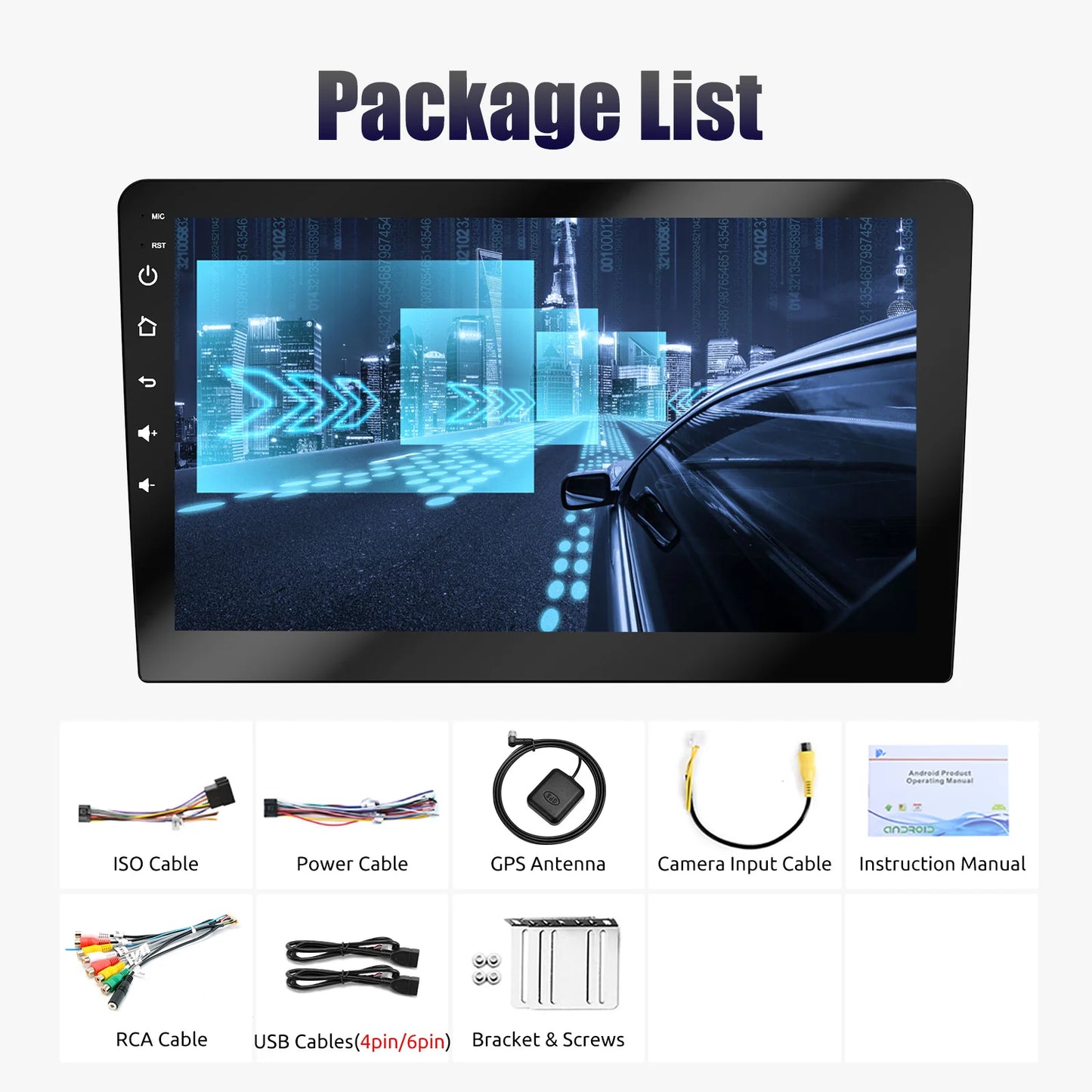 ESSGOO Android 14 Car Stereo . 7”/9”/10” Touchscreen with Wireless CarPlay, Android Auto, GPS Navigation & Bluetooth