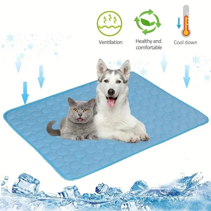 Extra Large Cooling Gel Pet Mat for Dogs & Cats.Reusable Summer Cooling Pad