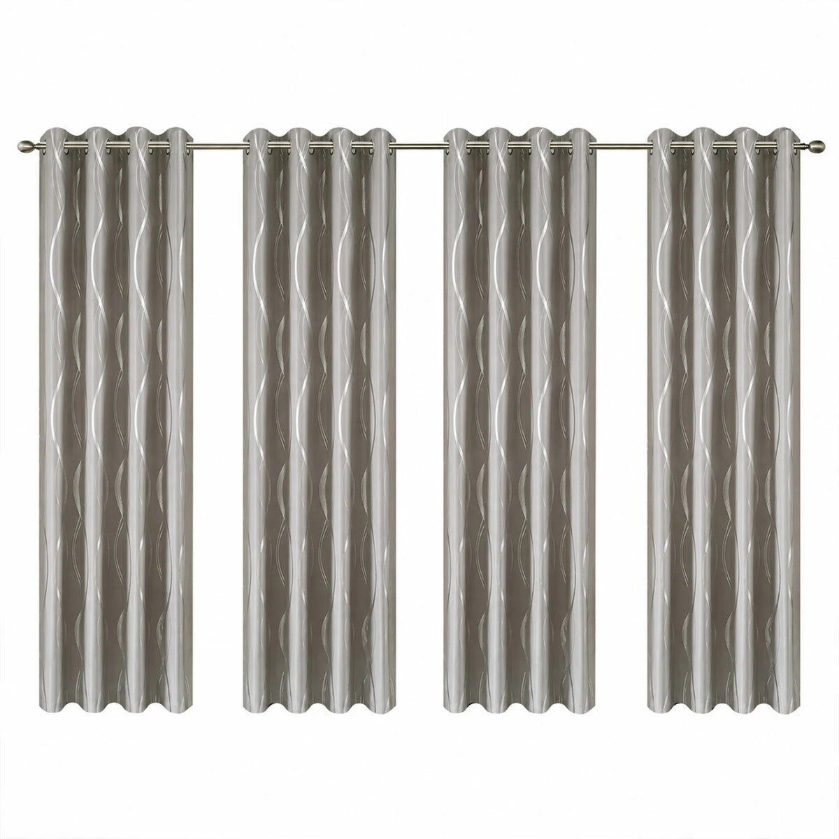 4-Panel Silver Foil Blackout Curtains | Heavy Window Panel Set
