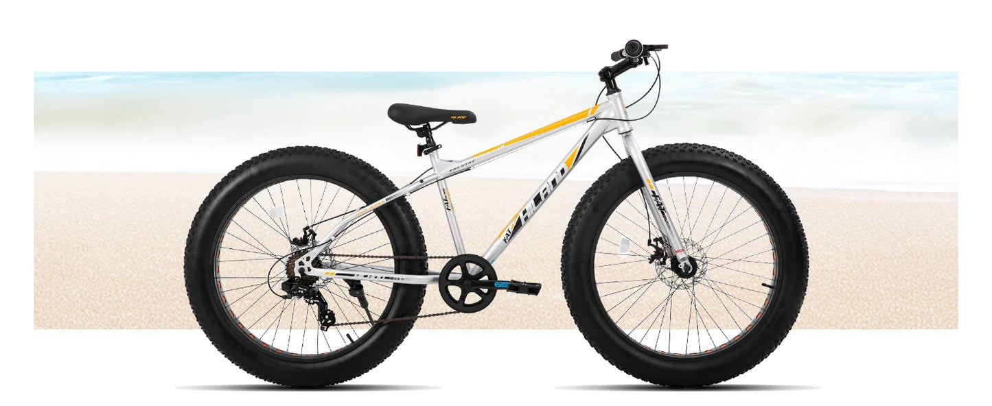 Hiiland 20 Inch Fat Tire Mountain Bike .Kids Bicycle with Front Suspension, Dual Disc Brakes & 7-Speed Gears