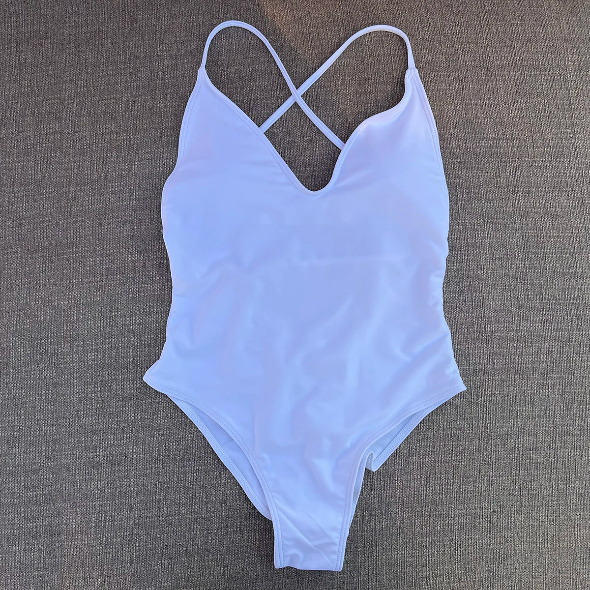 Women’s Padded One-Piece Monokini Swimsuit | Crisscross Back Push-Up Bathing Suit