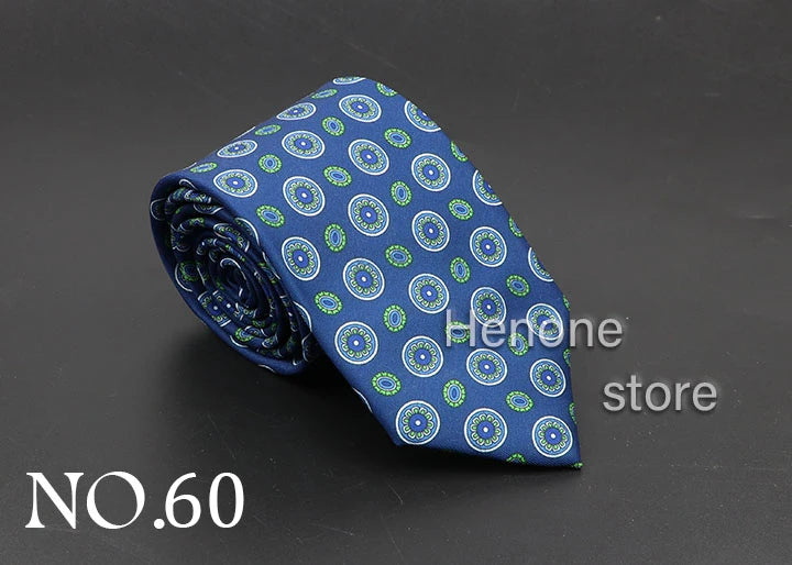 Luxury Floral & Paisley Men’s Silk Necktie .Wedding & Business Tie