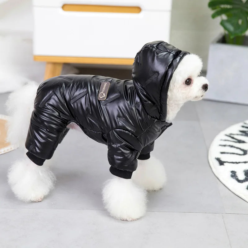 Coat Poodle Outfits. Waterproof Winter Dog Jumpsuit Coat