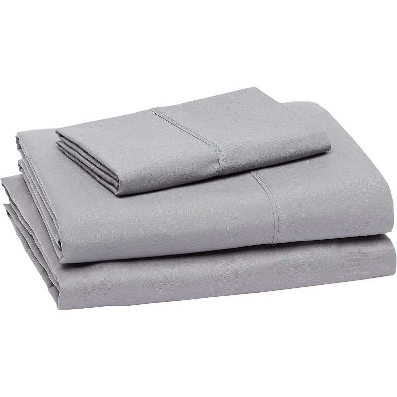 Twin XL Microfiber Bed Sheet Set Dark Gray 14 Inch Pockets