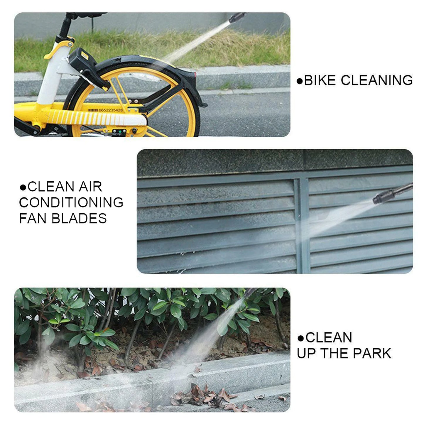 Portable Cordless High Pressure Washer with Rechargeable Battery for Cars, Patios, Driveways & Outdoor Cleaning
