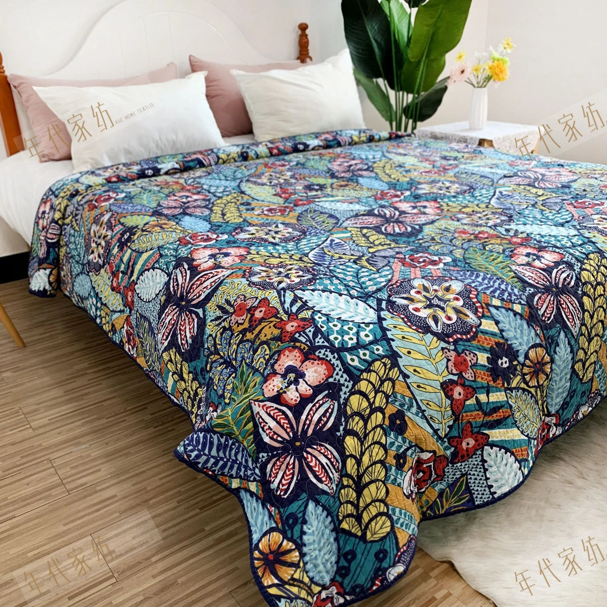 Lightweight Quilted Bedspread & Cover Set