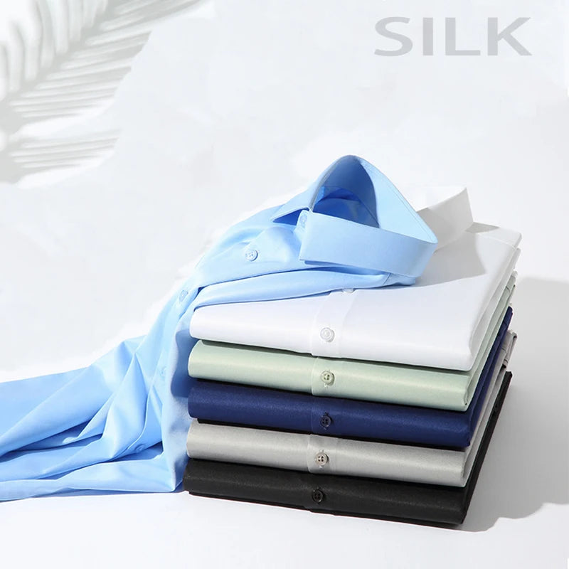 Men’s Casual Wrinkle Resistant Long Sleeve Dress Shirt. Modern Slim Fit