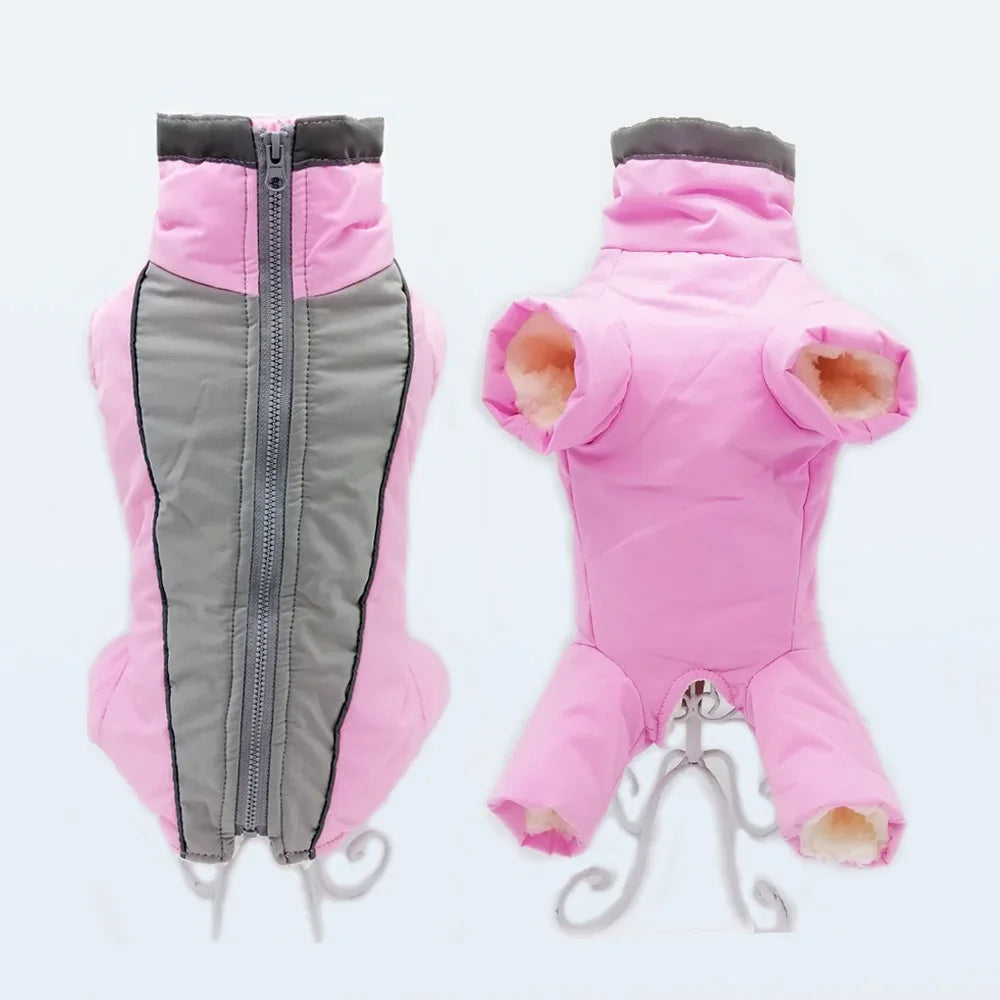 Winter Clothes For Small Dogs Warm Fleece Puppy Pet Coat Jacket Waterproof Reflective Dog Jumpsuits Chihuahua Clothing Overalls