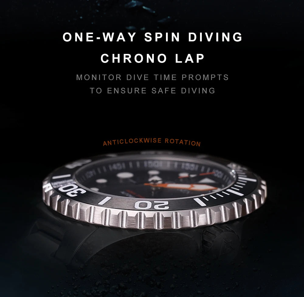 CADISEN AQUA DIVER New Brand Luxury Men Watches Automatic Watch Japan TMI NH35A 100M Waterproof Luminous Mechanical Wristwatch