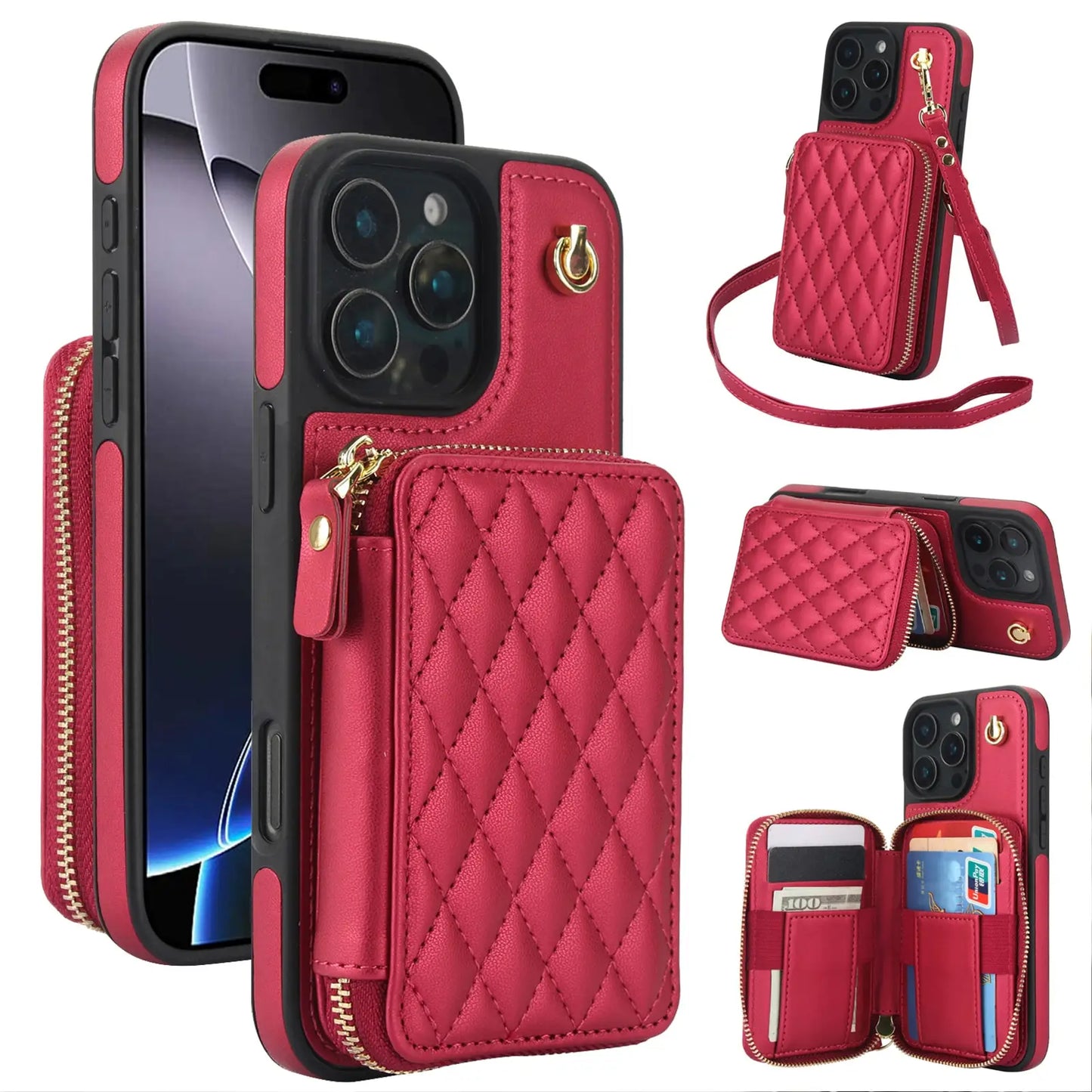 Crossbody Wallet Phone Case for iPhone