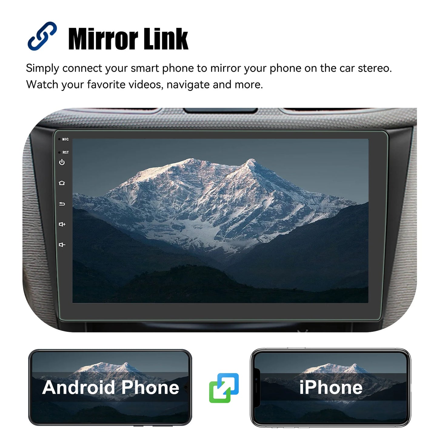 ESSGOO Android 14 Car Stereo . 7”/9”/10” Touchscreen with Wireless CarPlay, Android Auto, GPS Navigation & Bluetooth