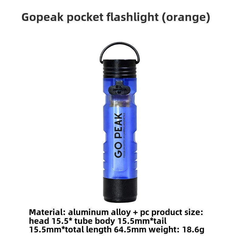 GOPEAK Mini USB Rechargeable LED Pocket Flashlight – Clip-On Keychain Light for Camping, Travel & Everyday Carry