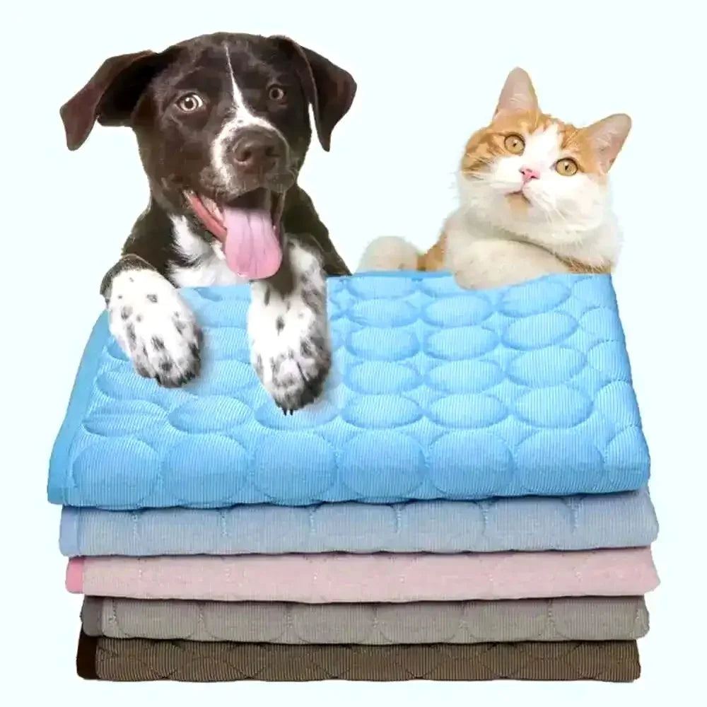 Ice Silk Cooling Dog & Cat Mat | Breathable Summer Cooling Pad for Pets